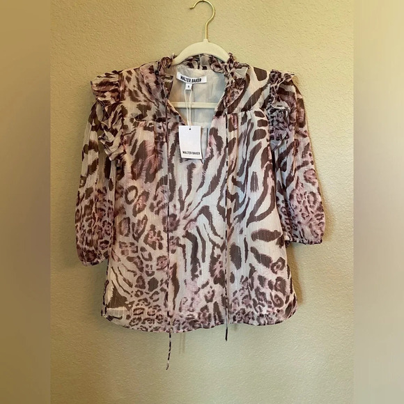 Walter Baker Ayra Top in Wild Zebra Size Small NWT - Picture 1 of 7